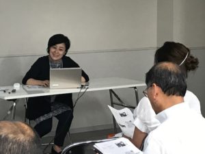 写真2　水環境ひろば「NPOセッション」で話題提供する当会の笹川みちるさん（2017年8月1日）